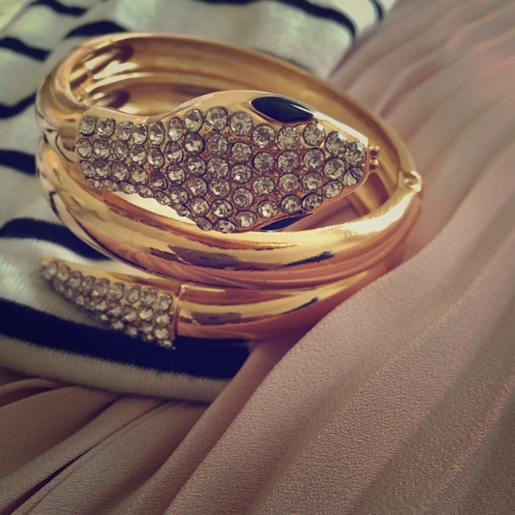 Gold Snake Inspired Bracelet