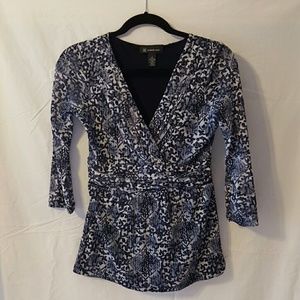 Inc. Wrap in front blouse, classy