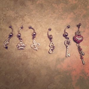 Six cute belly rings!