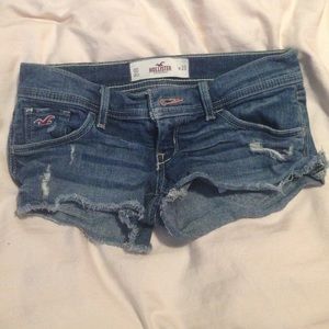 Hollister Distressed Low Rise Shorts