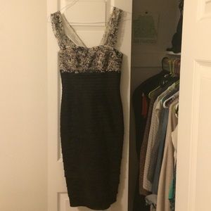 Black dress with beautiful lace detail - size 4