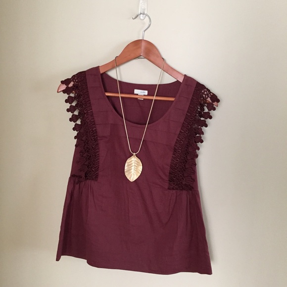 Odille burgundy top