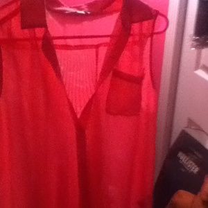 See Through Pink Blouse