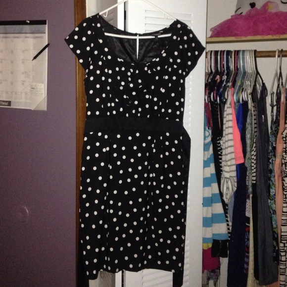Black with polka dot dress