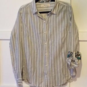 anthropologie IsabellaSinclair button down lace