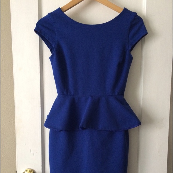 Banana Republic Blue Peplum Dress