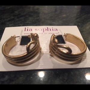 Lia Sophia gold earring hoops
