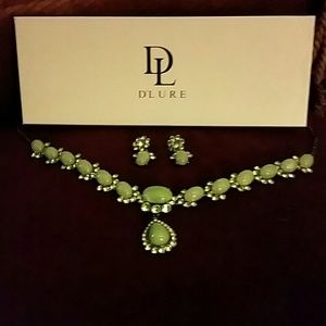 Necklace and pierced earrings