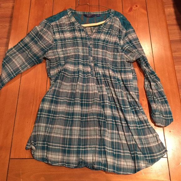 Women's XL indigo blouse