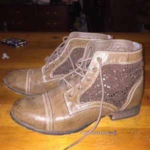 Crochet-sided booties