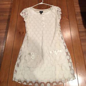 Women's white polka dot dress