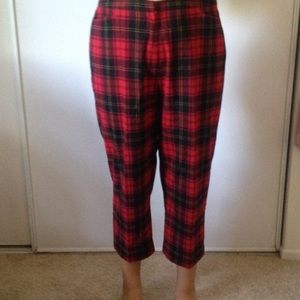 Plaid capris