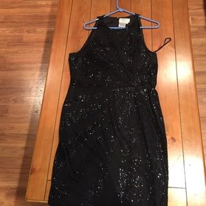 Women's evening dress black with sparkles