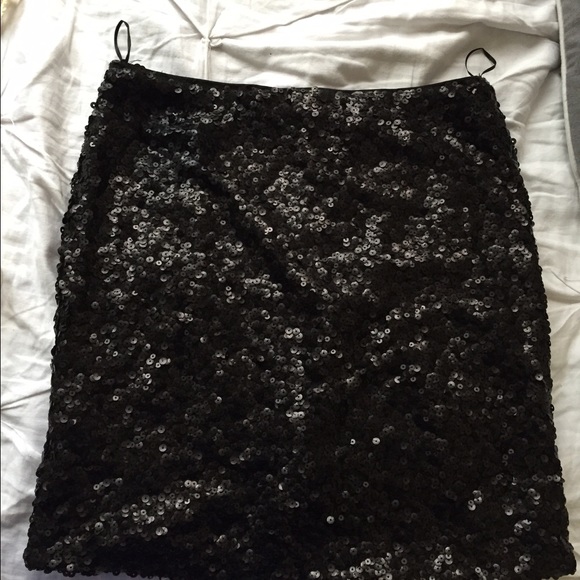 Black sequin skirt