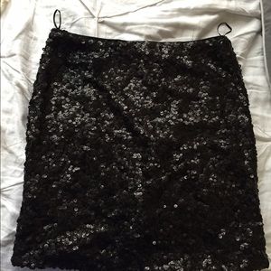 Black sequin skirt