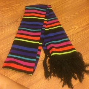 Multicolor striped winter scarf