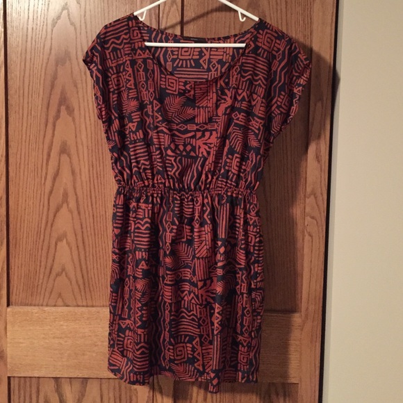 Aztec Navy/Orange Dress