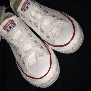 Worn White Converse.