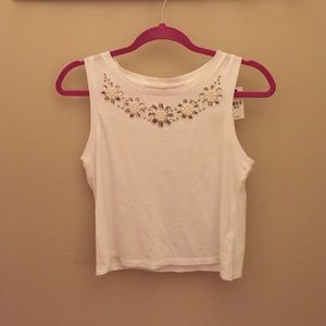 White crop top