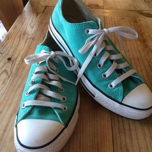 Teal Converse All Stars