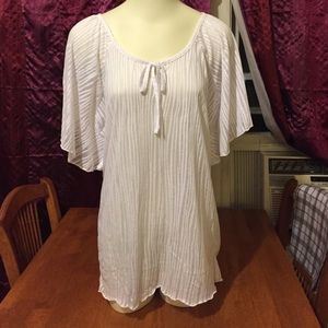 Flutter sleeve, Sheer White Shirt from My Tribe