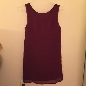 Maroon shift dress