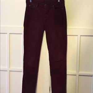 J.Crew Raspberry tall corduroys