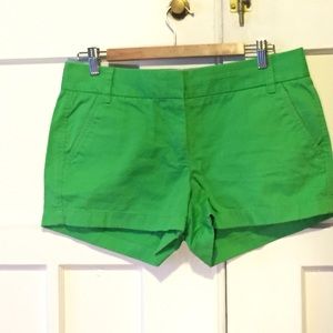 J. Crew 3'' Kelly Green Chino Shorts