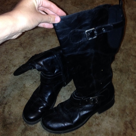 Black riding boots