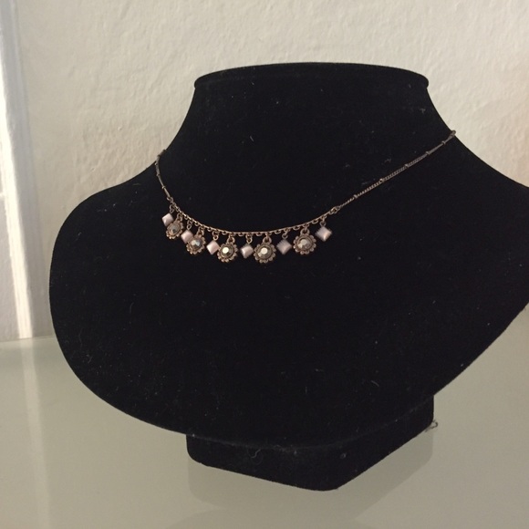 Lia Sophia delicate violet chain/charm necklace