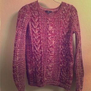 Cozy burgundy cable knit