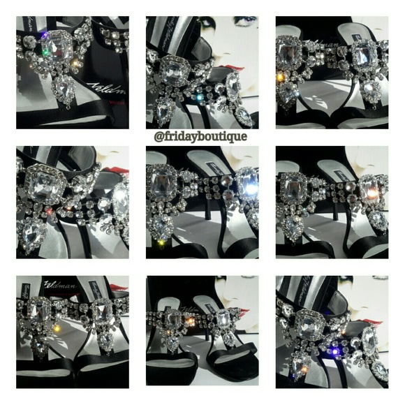 Beverly Feldman Rhinestone Heels - New in Box - Picture 3 of 4