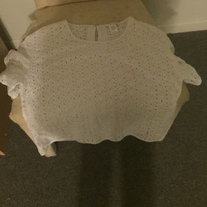 White short sleeve top