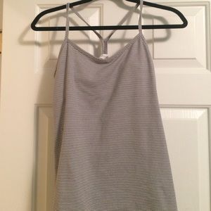 Lulu lemon striped black and white workout top!!!!