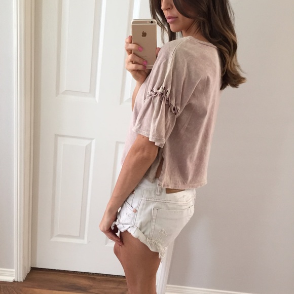 Sold • Distressed Pink Braided Top - Picture 2 of 4