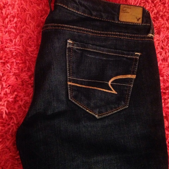 AE dark wash skinnies