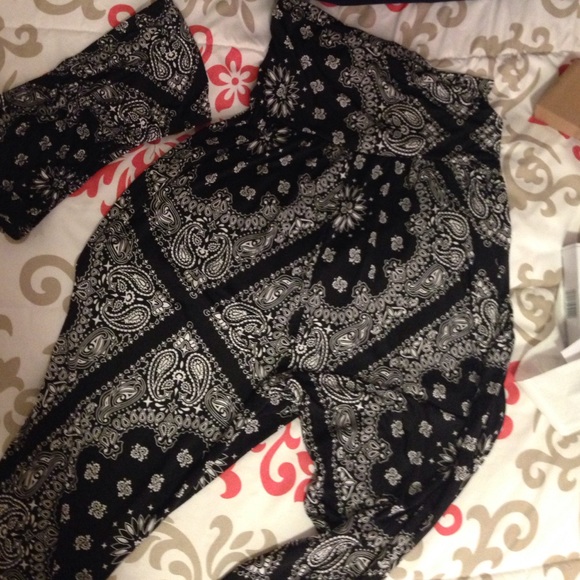 Krush Girlz Paisley Print Bandeau & Harem Set