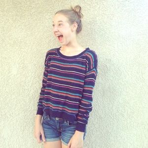 Free People fun striped sweater