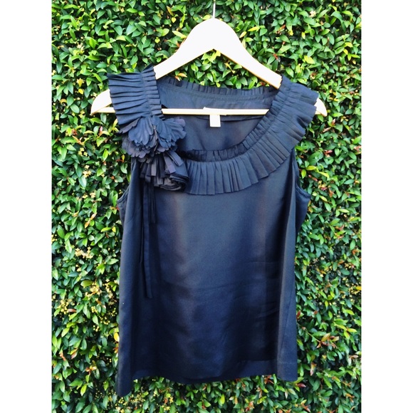 REDUCED!! J. Crew Silk Top in Black