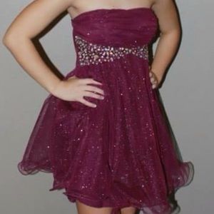 Wine Homecoming Dress
