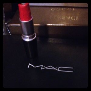 Mac matte bright red lipstick