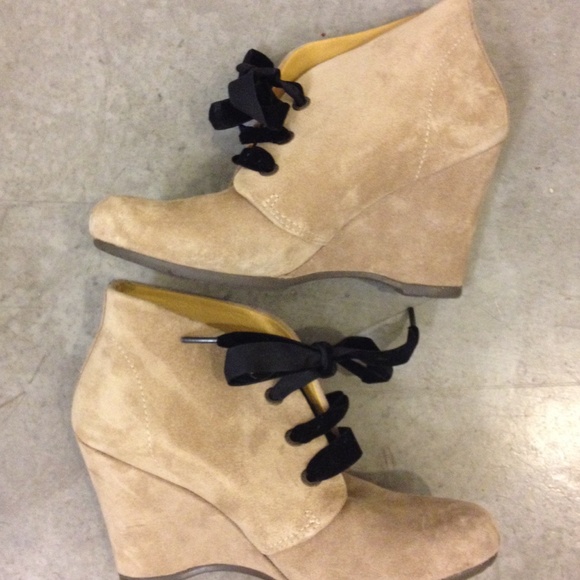 Anthropologie Shoes - Bussola Suede Wedge Booties