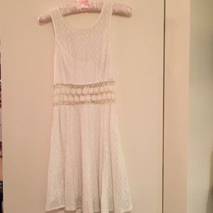 Free People white cutout dress