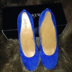 J. Crew blue ballet flats