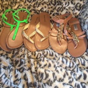 🌺bundle🌺 3 pairs of sandals
