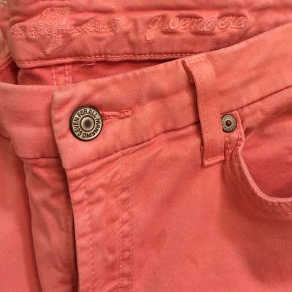 7 For All Mankind Light Pink Skinny Jeans - Picture 2 of 4