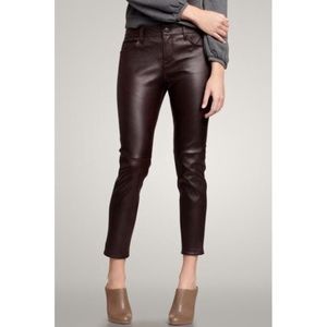 Leather Pants Gap 1969 Skinny Burgundy Size 25/0