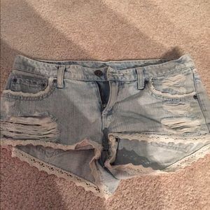 Carmar Distressed White Border Shorts
