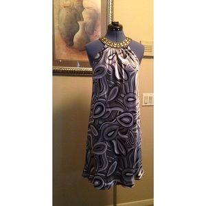 INC jewel neckline dress