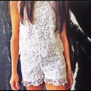 Crochet romper white